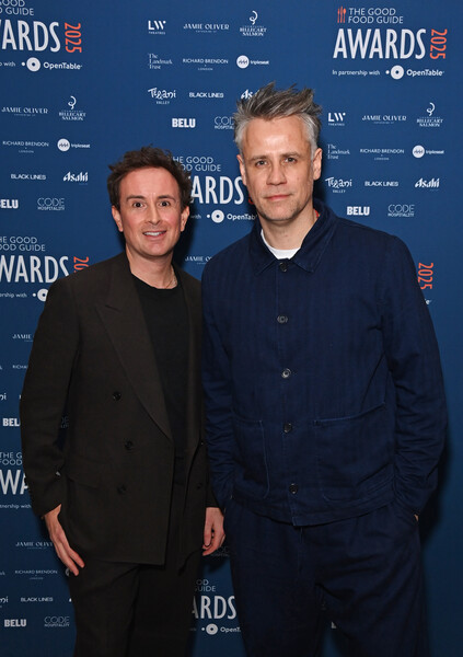 Good Food Guide Owner Adam Hyman and Presenter Richard Bacon.